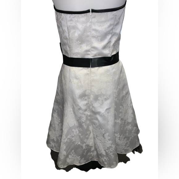 Vintage Jessica McClintock for Gunne Sax ruffle dress size 9 white black - Picture 2 of 15